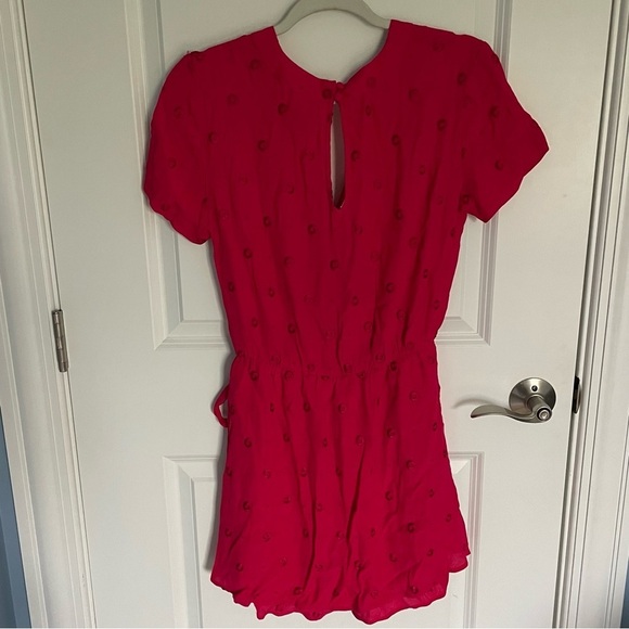 Anthro Ett:Twa Greenbrier Embroidered Romper Pink 29227 - Picture 7 of 15